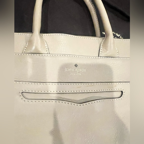 Kate Spade, large work tote, could fit 14 inch laptop, cream color - Picture 2 of 7